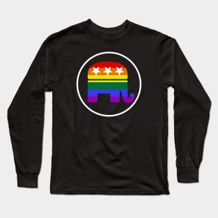 Rainbow Republican Elephant Long Sleeve T-Shirt